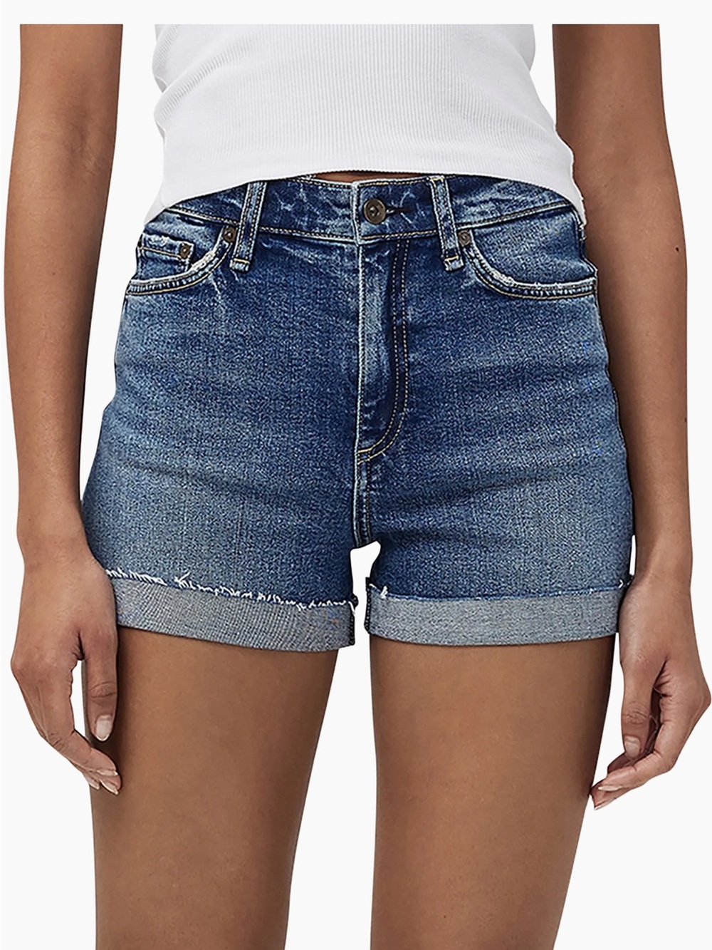 rag & bone Nina High Rise Denim Shorts Palmer Wash